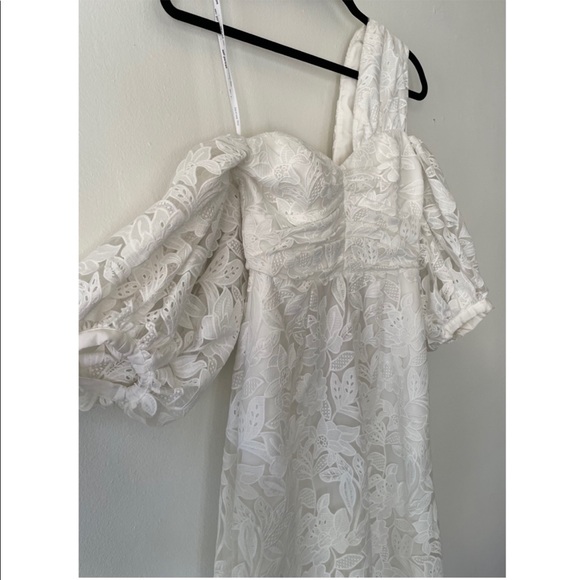 *SOLD* Self-Portrait Laces One Shoulder Maxi Dress - Picture 4 of 6